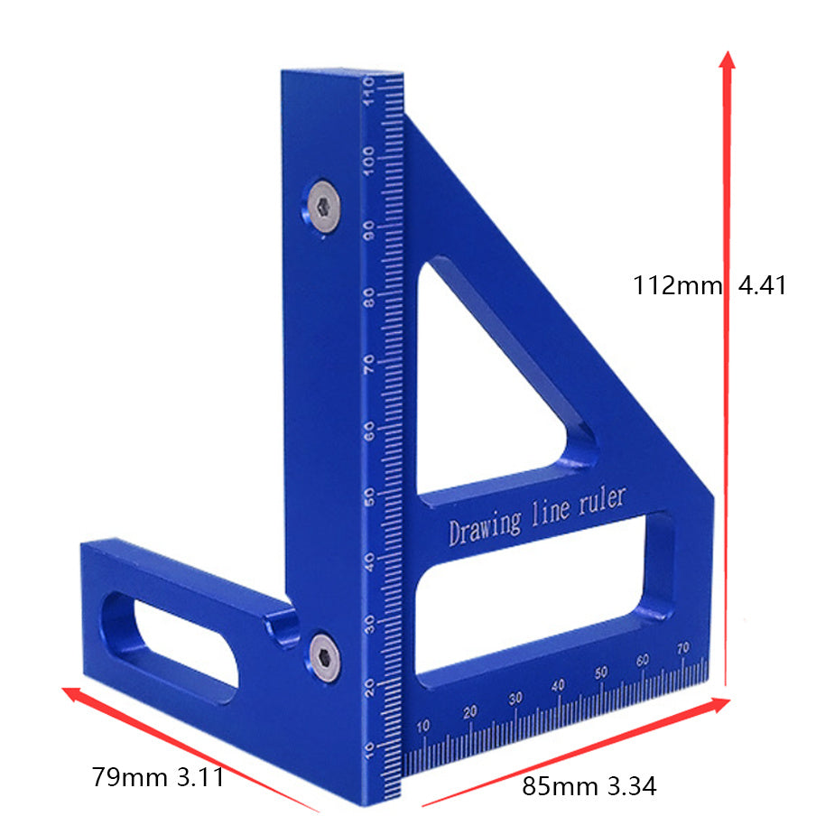 Aluminum Alloy Ruler Woodworking Angle Lineation Ruler Detailing By Erik